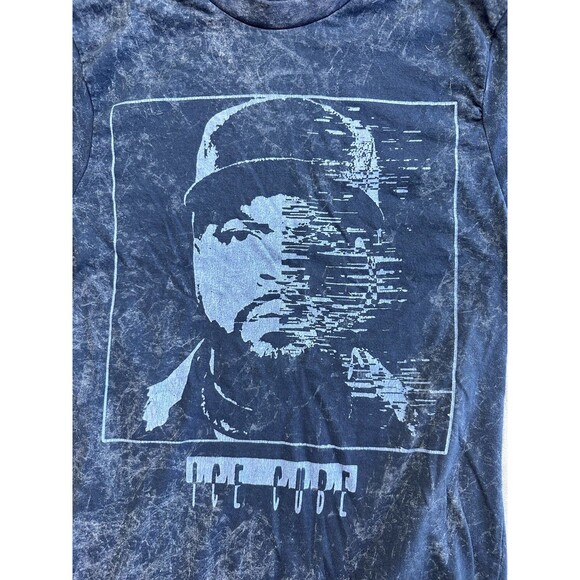 Ice Cube Picture Blue Print Tshirt Short Sleeve Graphic Tee Men's Small Digital - Picture 3 of 6